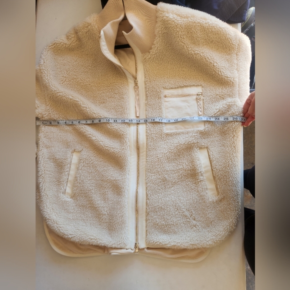Varley Marney Sherpa Full-Zip Jacket - Cream/Oatmeal - Size 1X - Picture 6 of 7